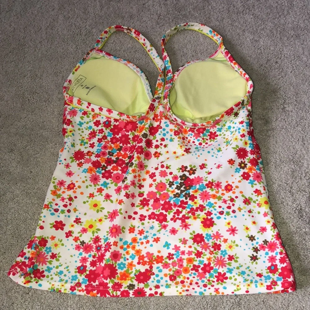Athleta Tankini Top Swimwear XS Floral‎ Multi Colored